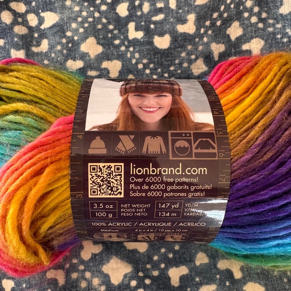 Acrylic Yarn Lot - Burgundy and Rainbow - Picture 5 of 9